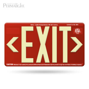 Outdoor/ Wet Location 100ft: LED + fluorescent activation EXIT Sign (Mounting Hardware Included)