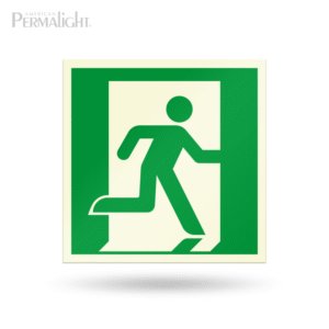 Permalight Emergency Exit Symbol, Running Man, Self-Adhesive