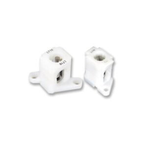 White LT Terminal Connector (LT10–LT120) – Mountable Screw-Type Cable Connector
